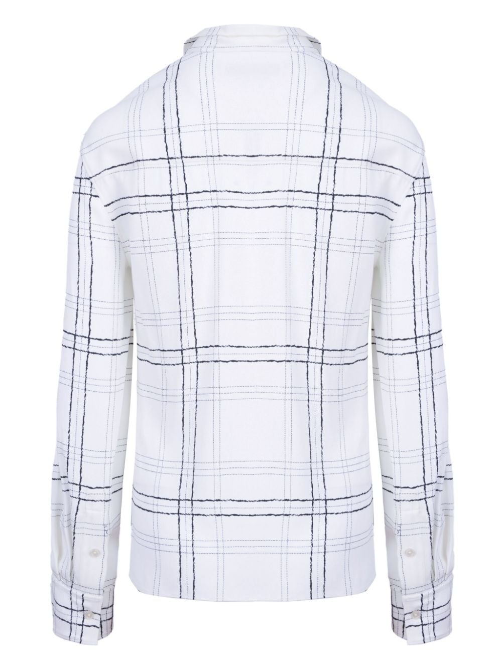 checked tie-strap shirt - 5