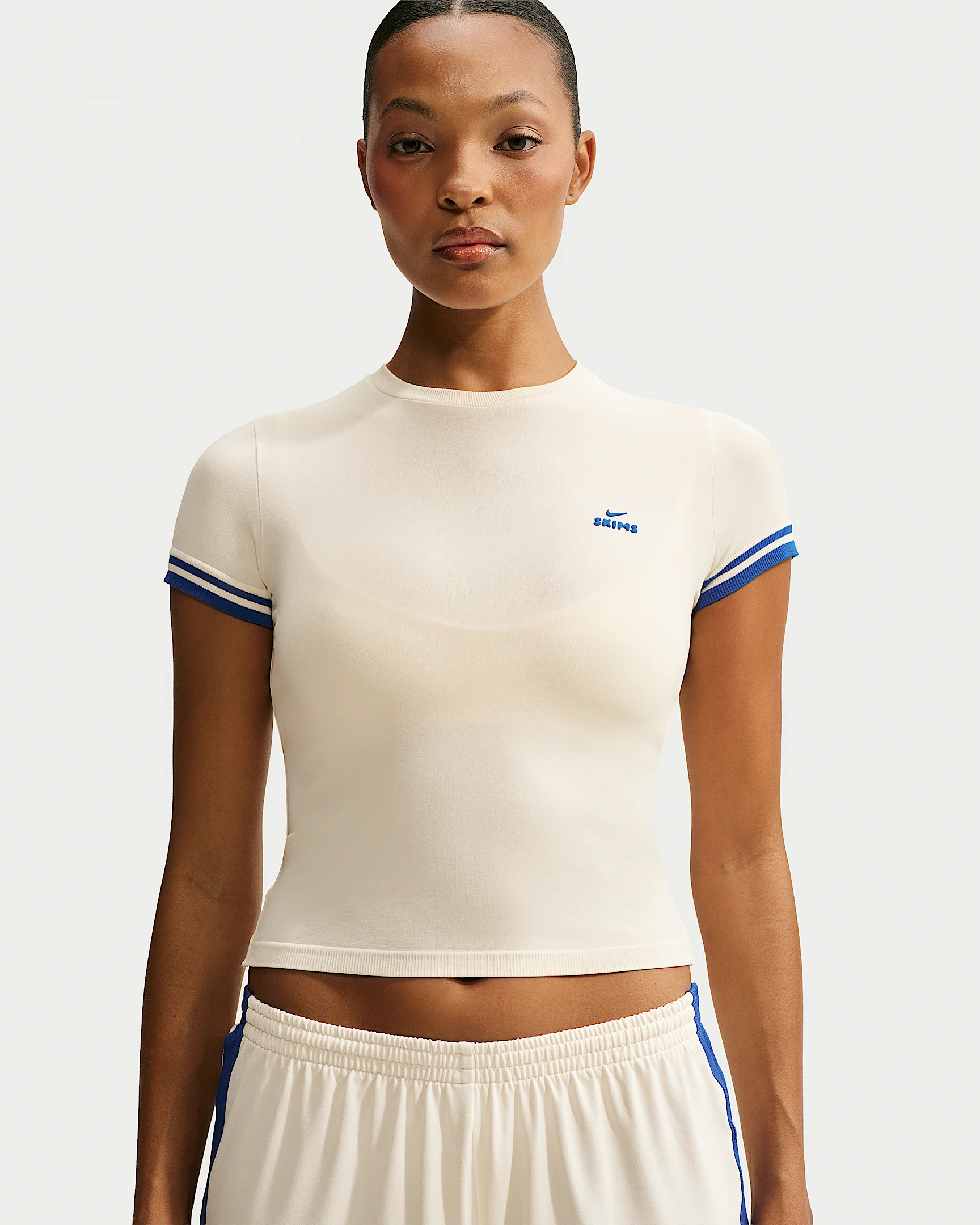 NikeSKIMS Stretch Knit Women's Cropped Crew-Neck Top - 1