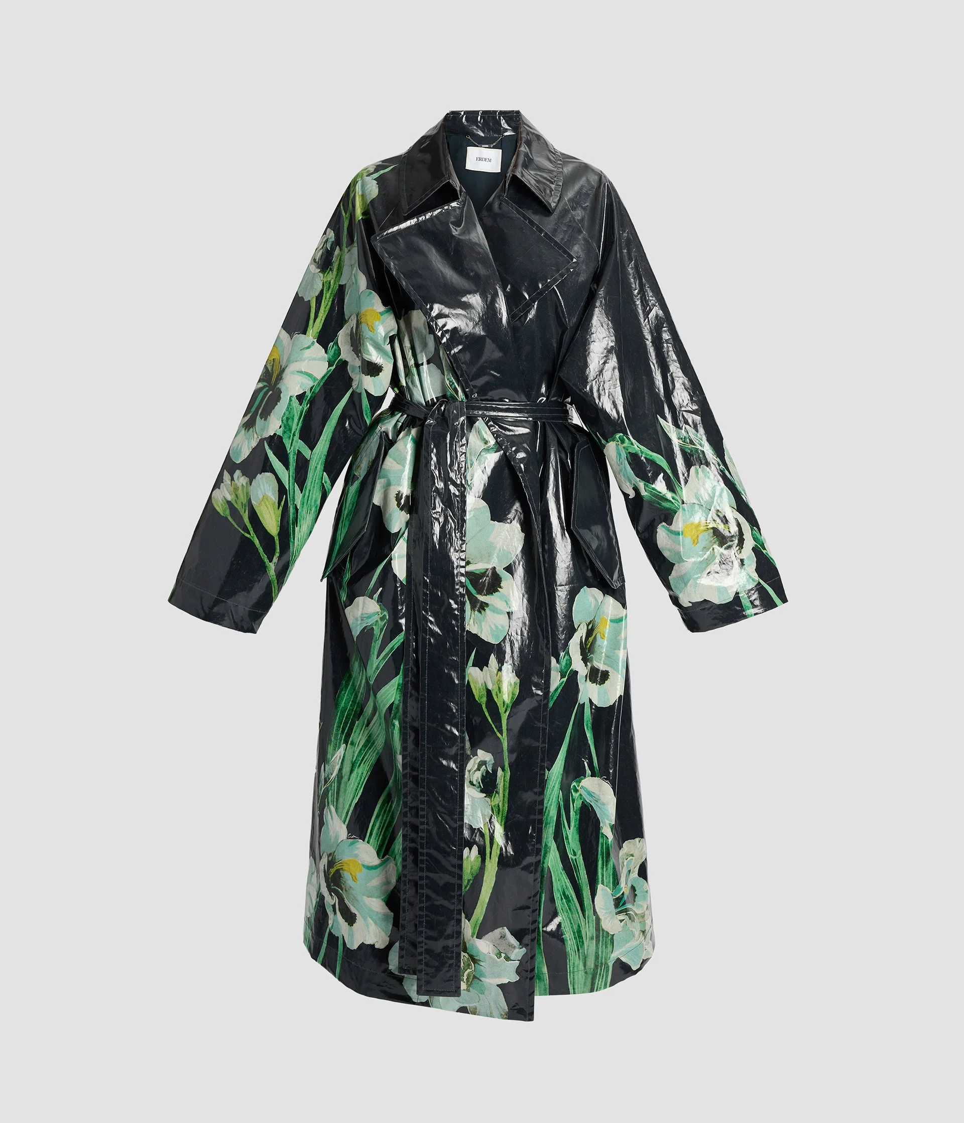 FLORAL COTTON TRENCH COAT - 1