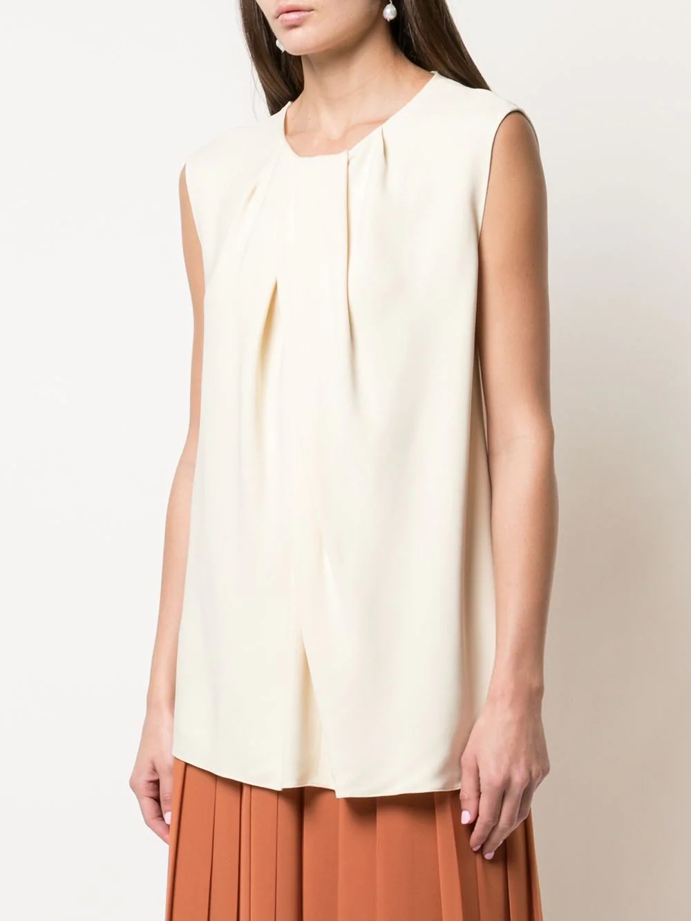 sleeveless flared blouse - 3