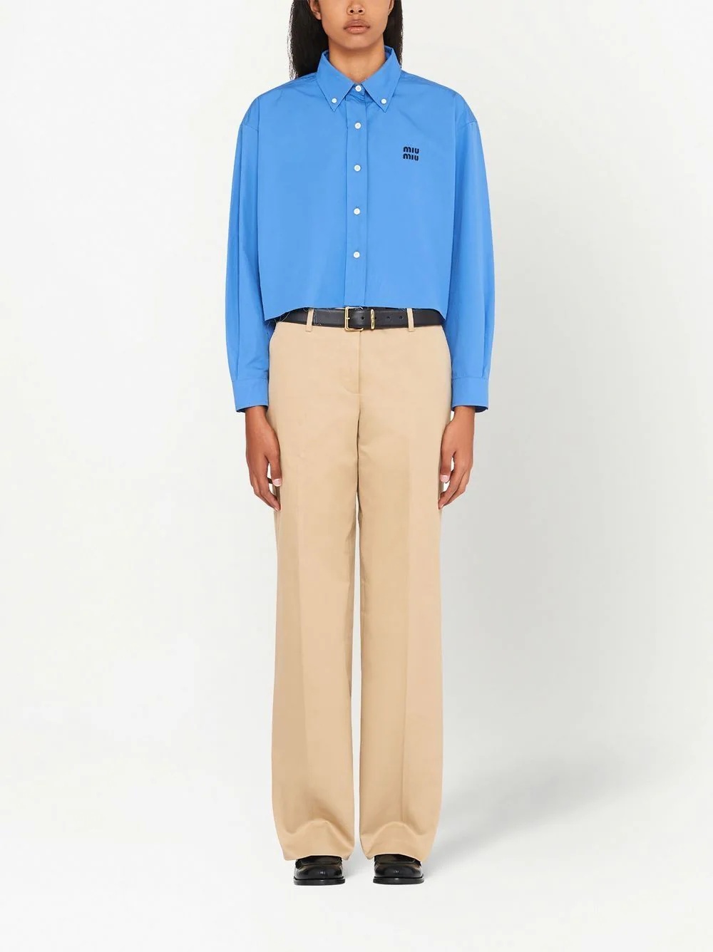 mid-rise straight leg chino trousers - 2