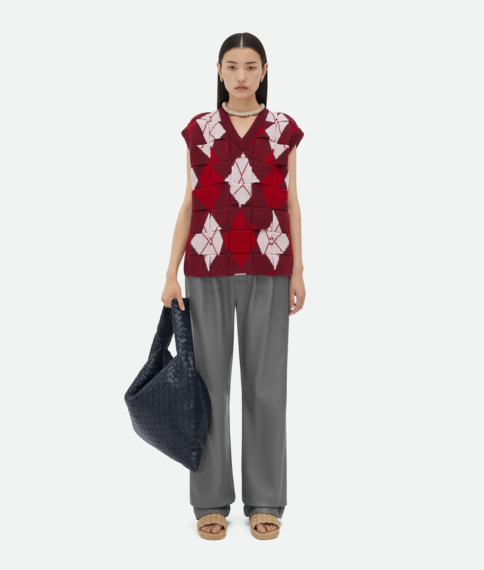 Intreccio Argyle Wool Gilet - 4