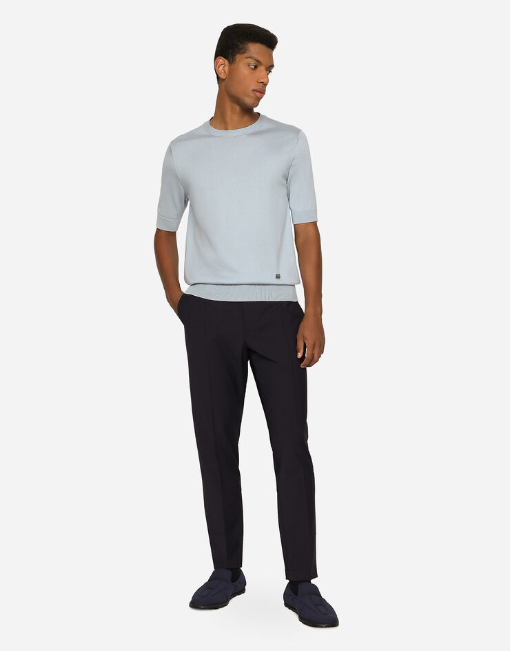 Stretch wool pants with DG embroidery - 2