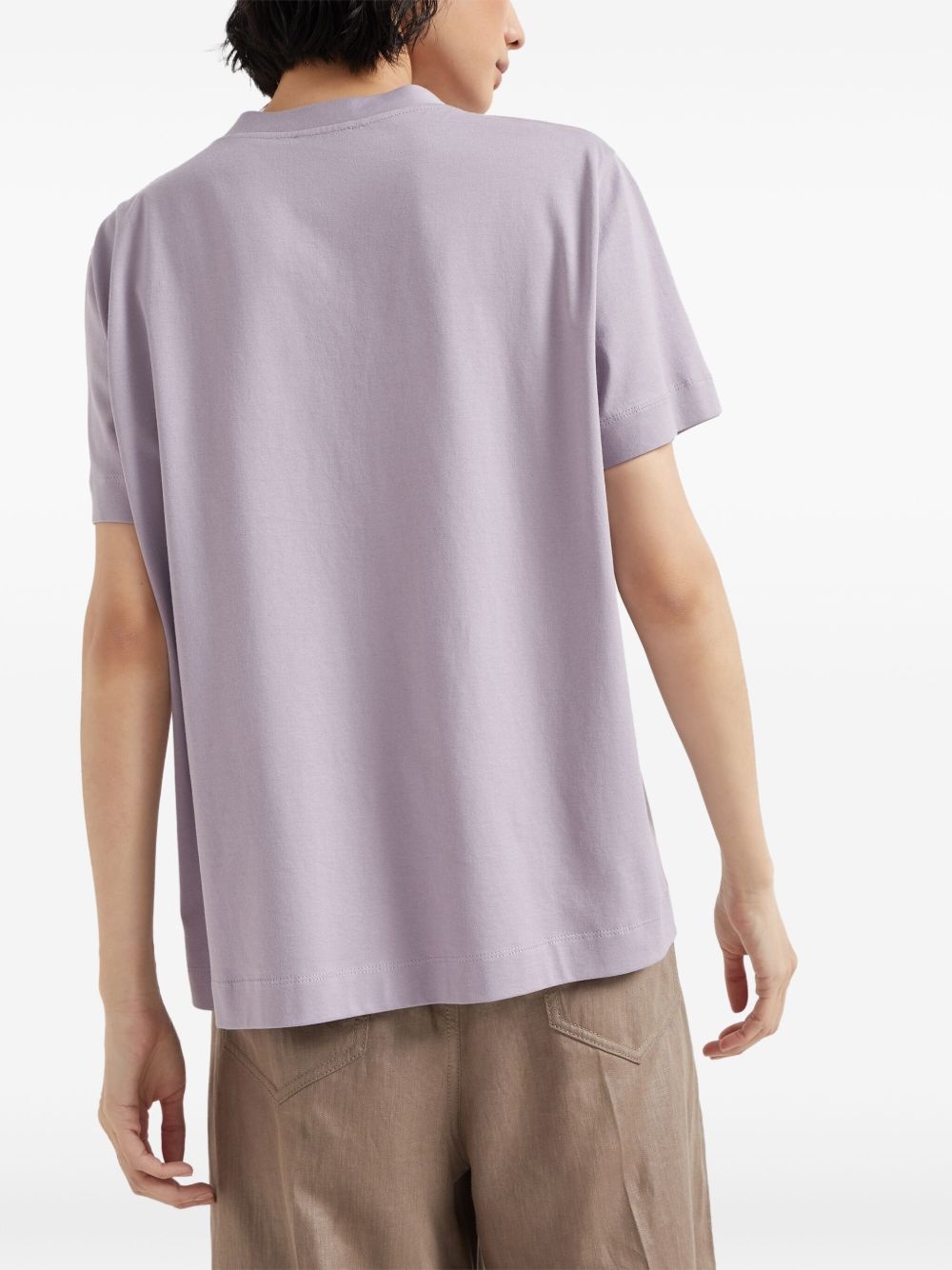 Monili-embellished cotton T-shirt - 4