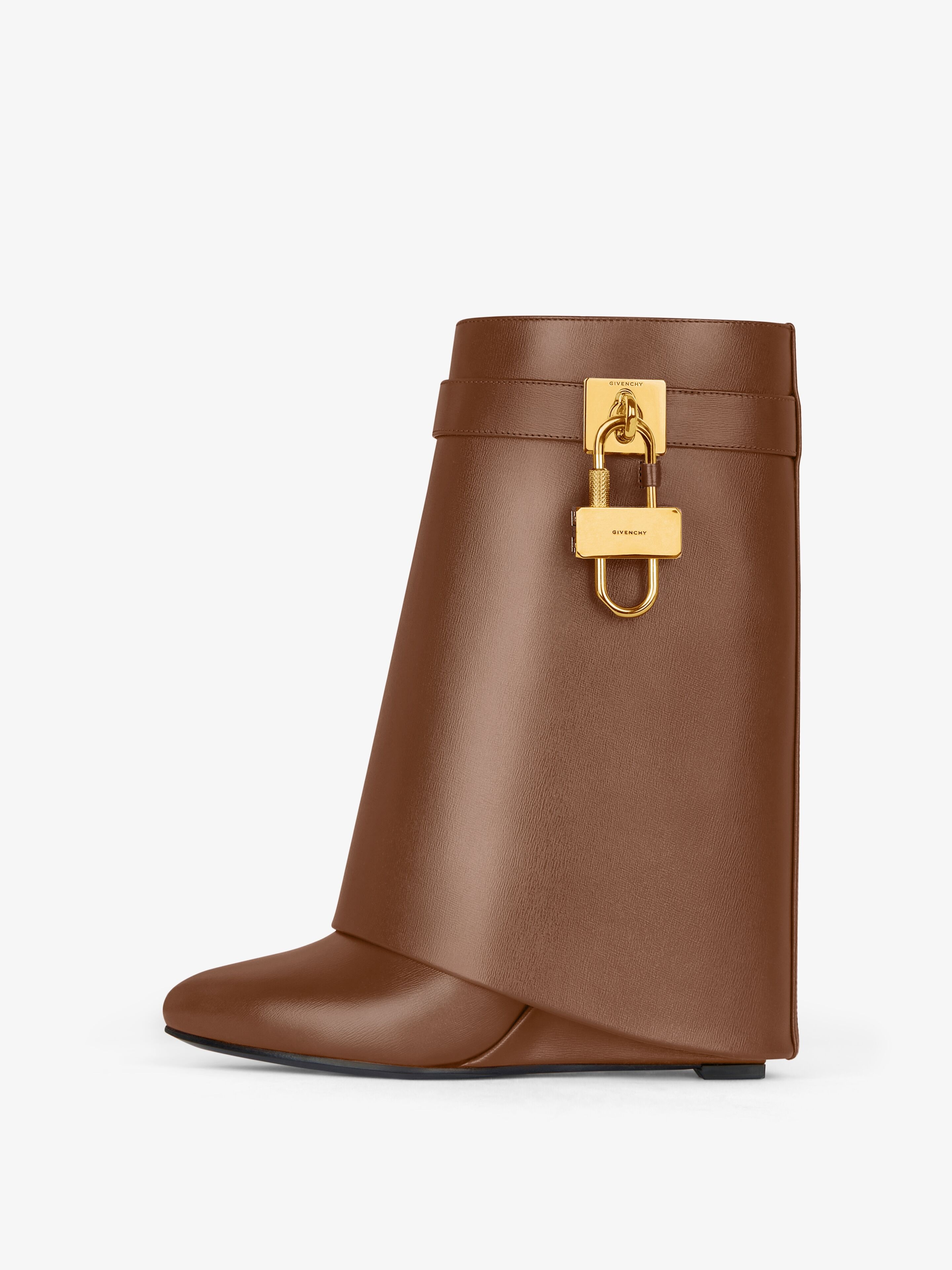 SHARK LOCK ANKLE BOOTS IN LEATHER - 4