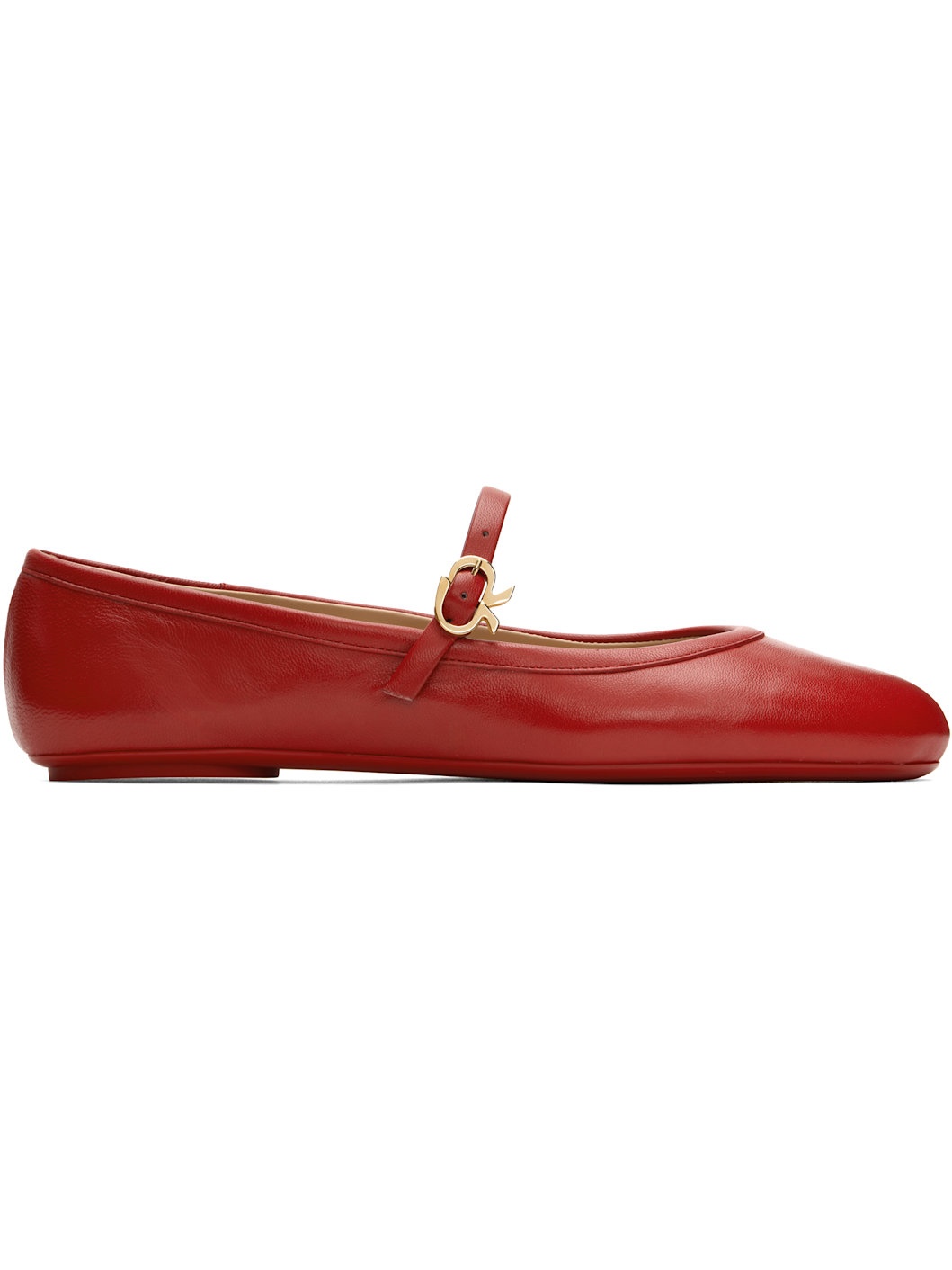 Red Carla Ballerina Flats - 1