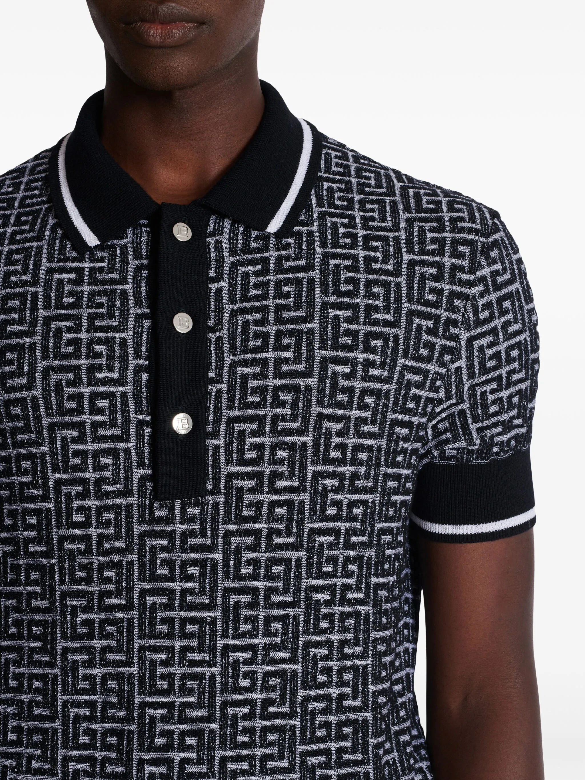 Labyrinth knitted polo shirt - 7
