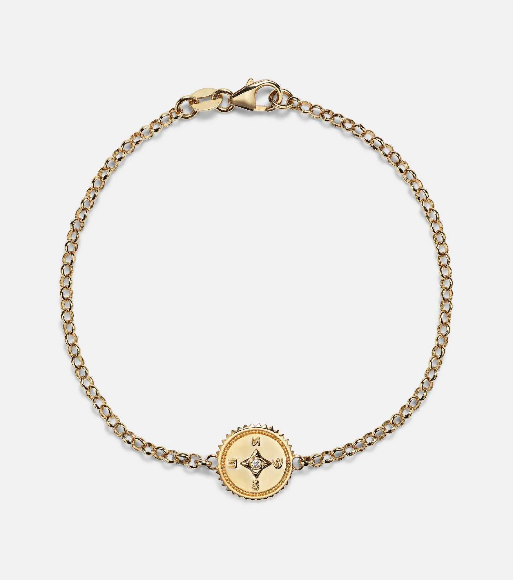 Internal Compass 18kt gold bracelet with diamond - 1