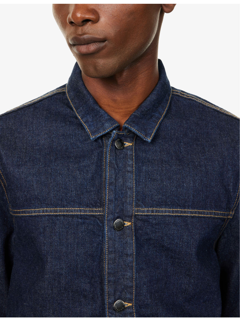Contrast-stitch regular-fit denim jacket - 5