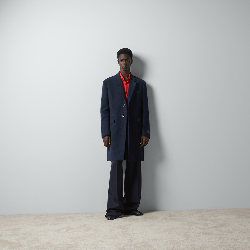 GUCCI Smooth coat with Gucci Web label outlook
