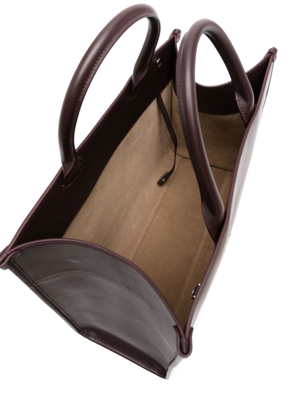 logo-embossed leather tote bag - 5
