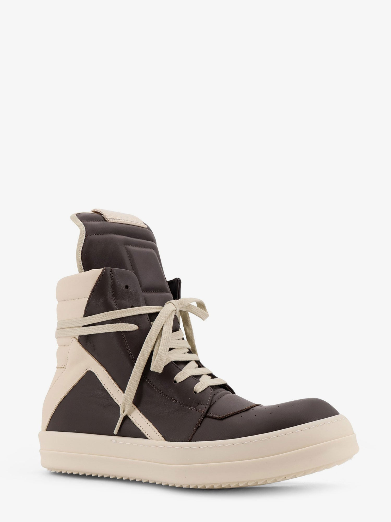 Rick Owens Men Geobasket High-Top Leather Sneakers - 2