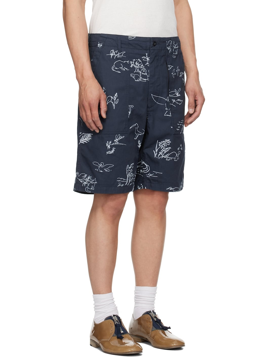 Navy Fatigue Shorts - 2