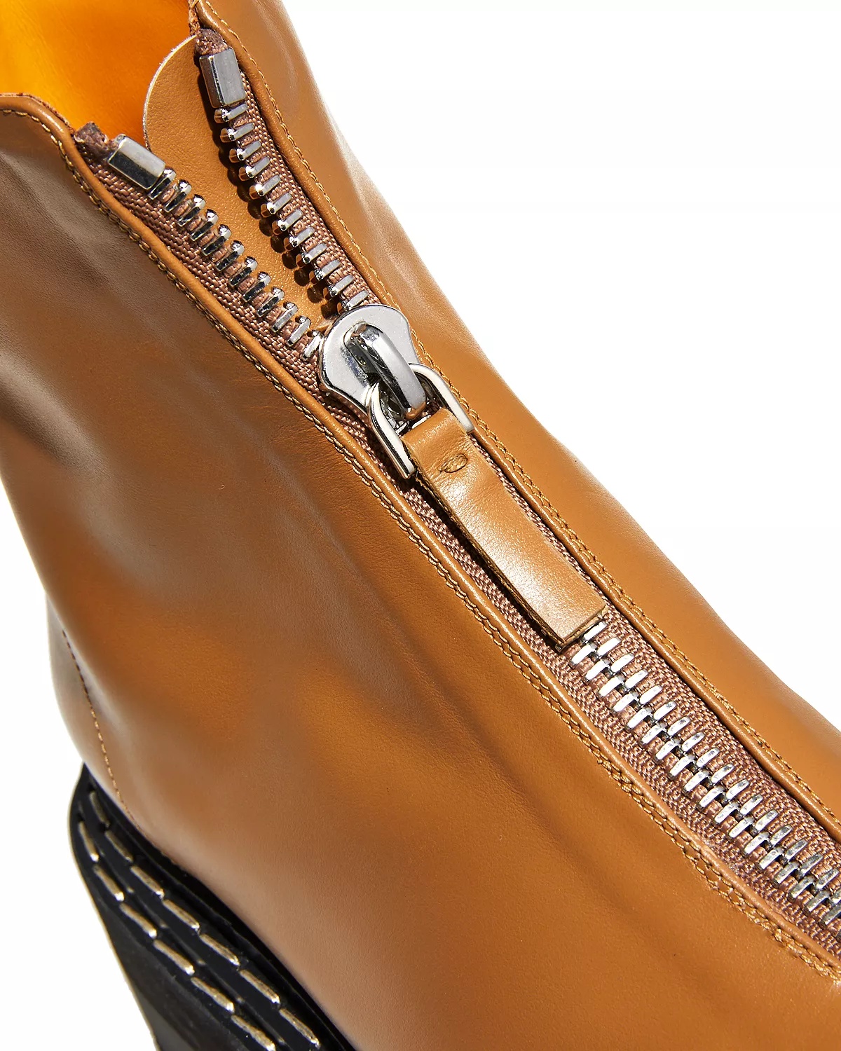 Women's Zip Contrast Stitch Lug Sole Boots - 5