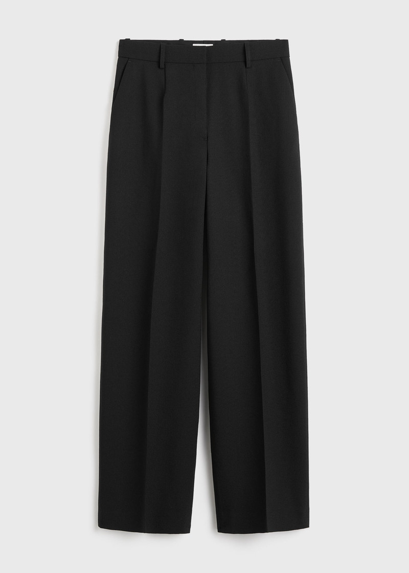 Wide tailored trousers black 1