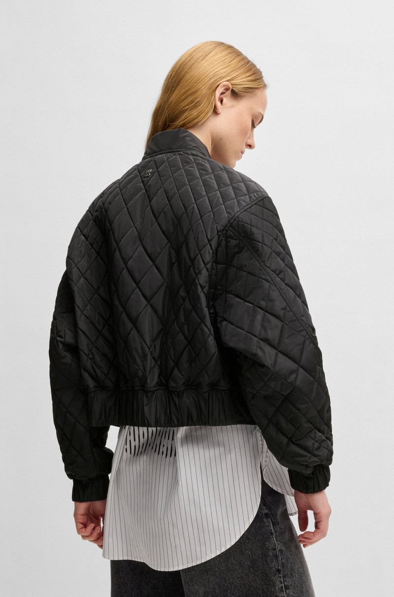 QUILTED BOMBER JACKET WITH RIBBON ZIP-PULLER 4
