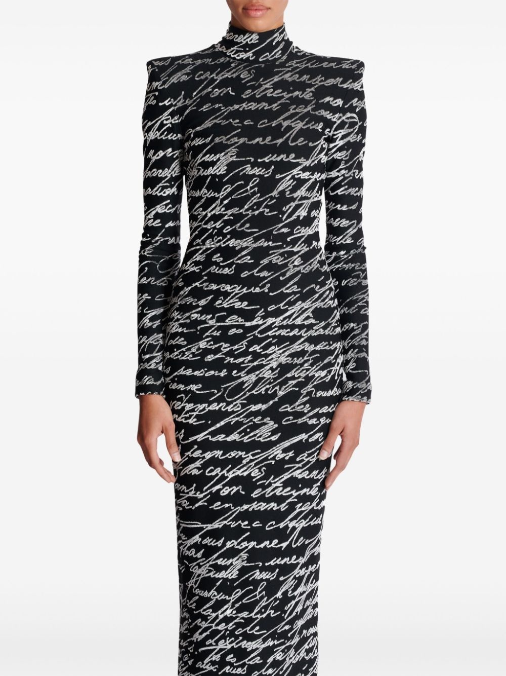 all-over slogan-print maxi dress - 5