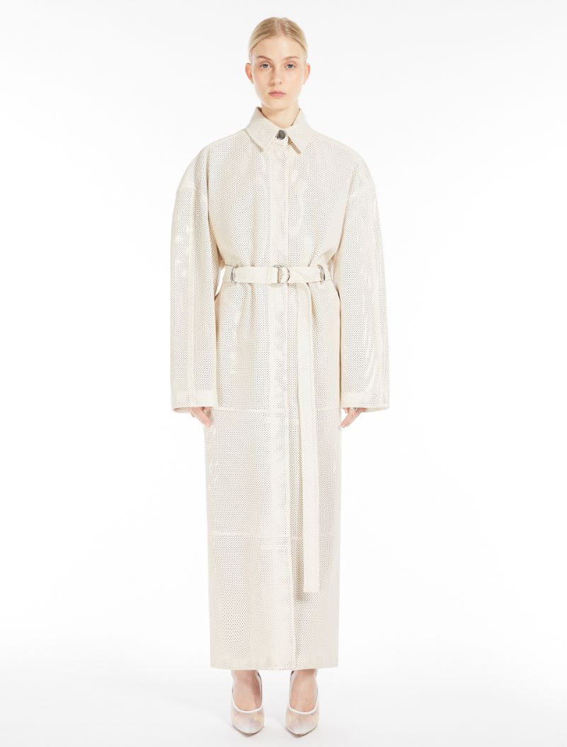 Long Nappa leather trench coat - RUNWAY - 3