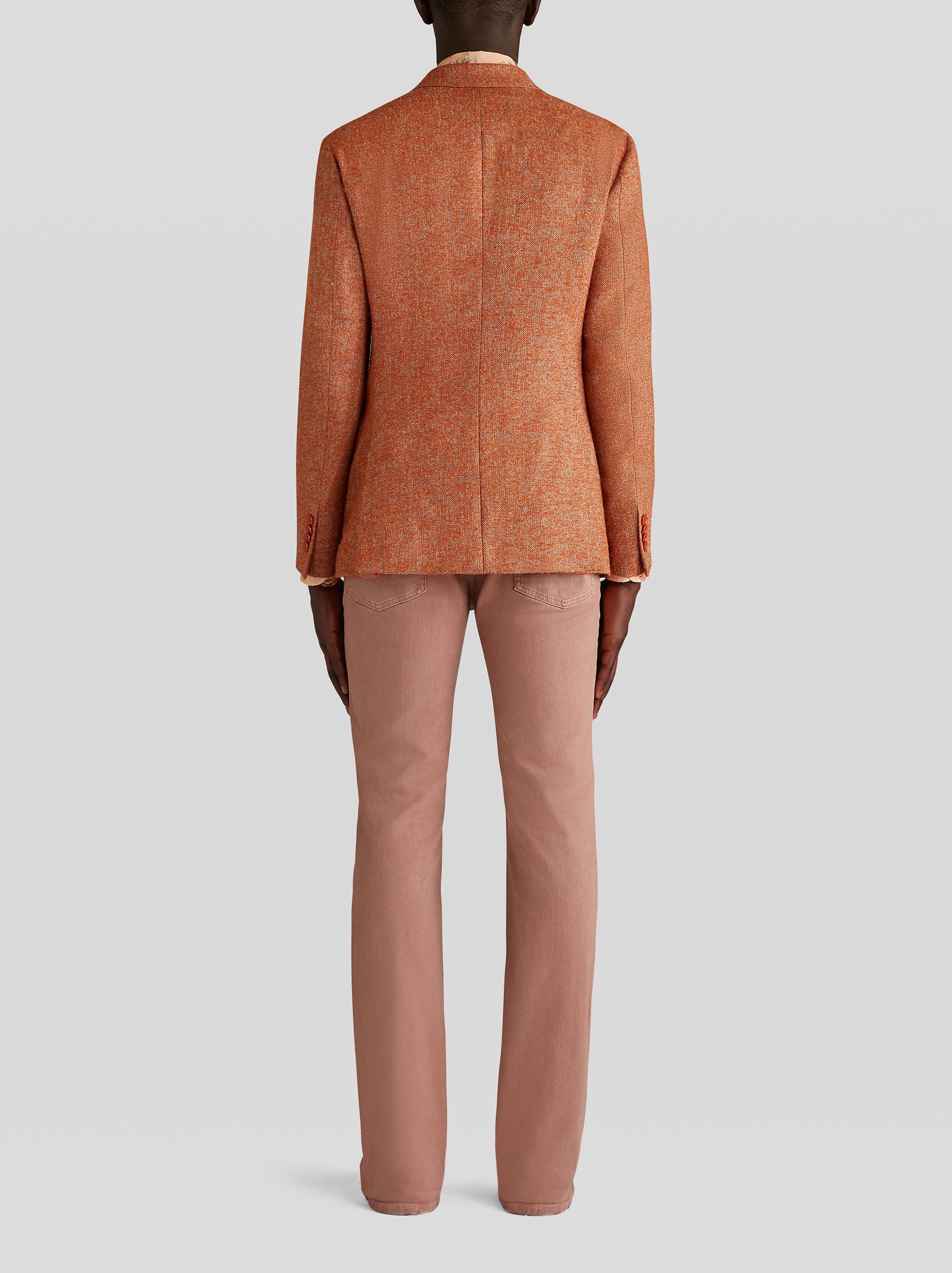 DECONSTRUCTED SILK MIX TAILORED JACKET - 4