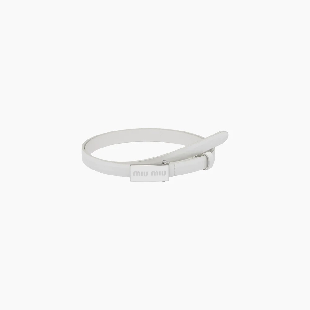 Brushed leather belt - 1