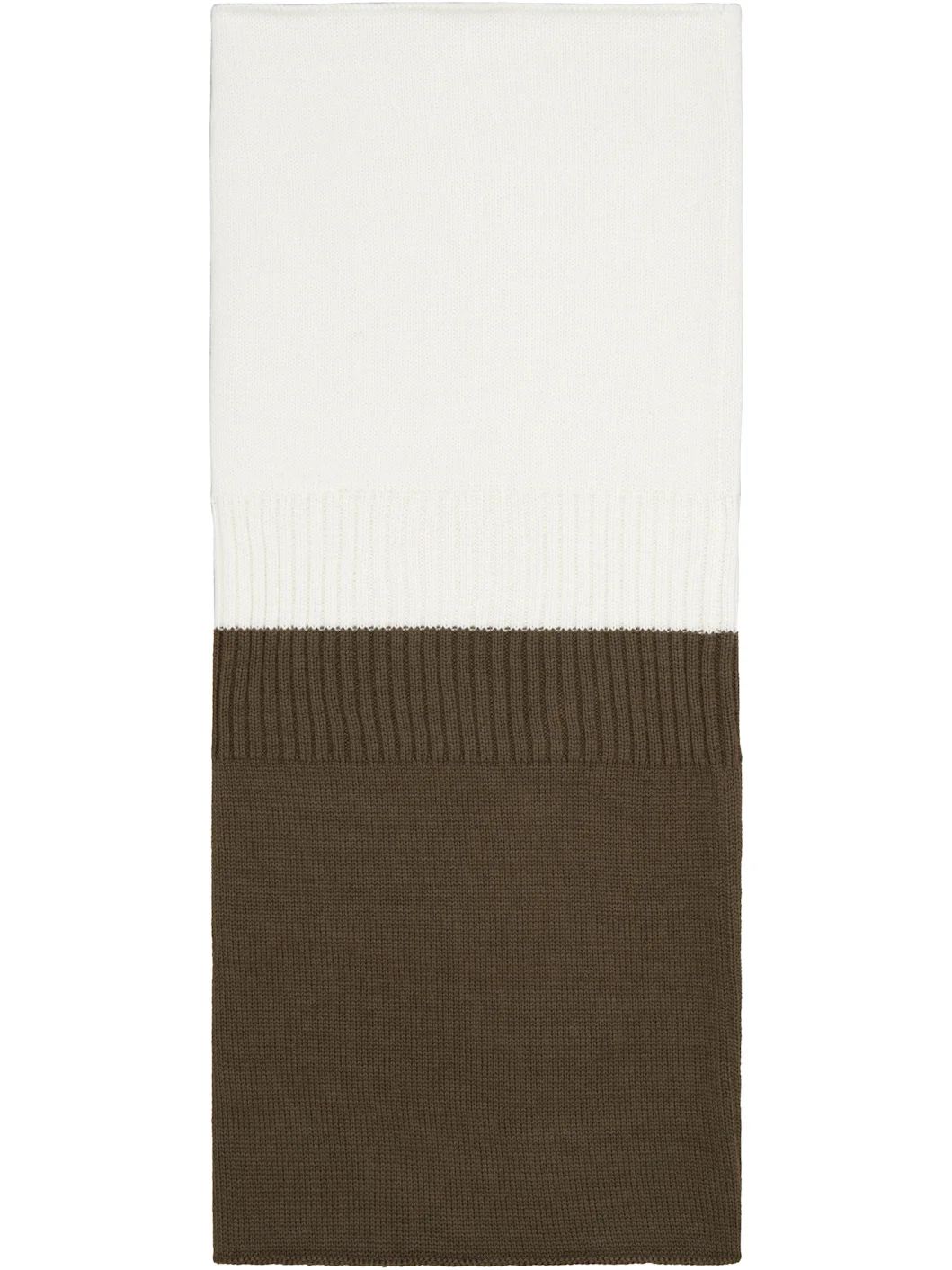 White & Khaki 'Trompe L'oeil' Collar - 1