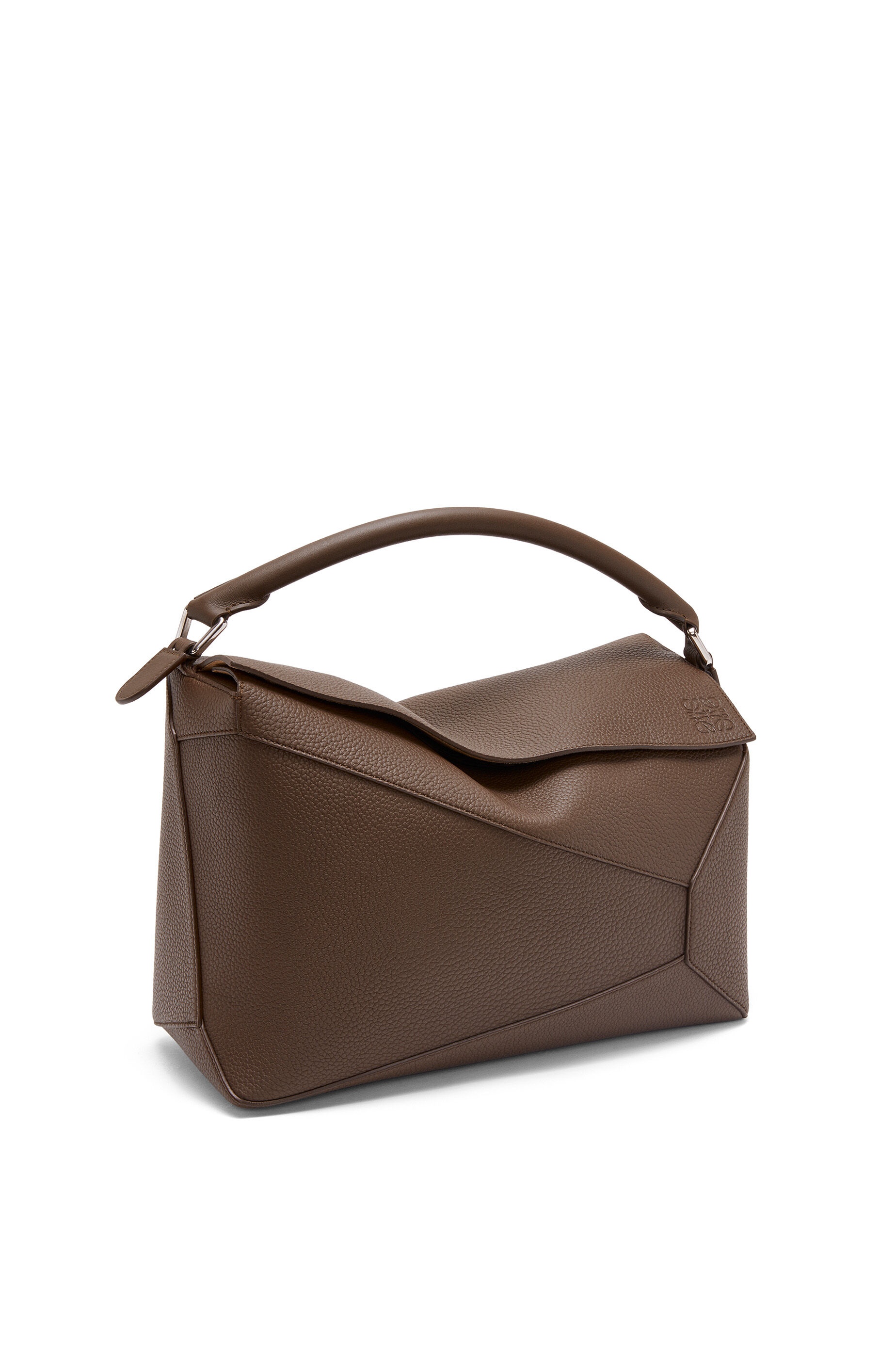 【関税送料込】LOEWE Large Puzzle bag in grained calfskin Large Puzzle Edge bag in grained calfskin Black - LOEWE
