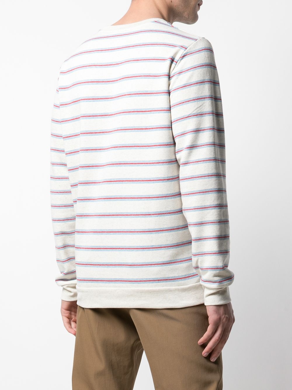 striped logo print T-shirt - 4