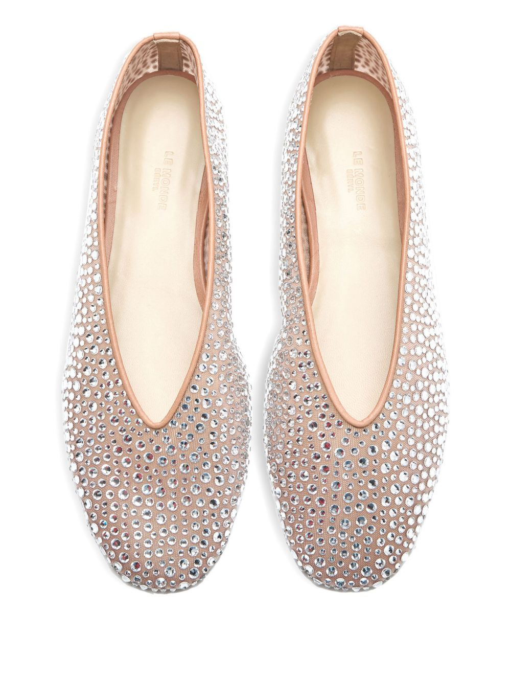 crystal-embellished ballet flats - 3