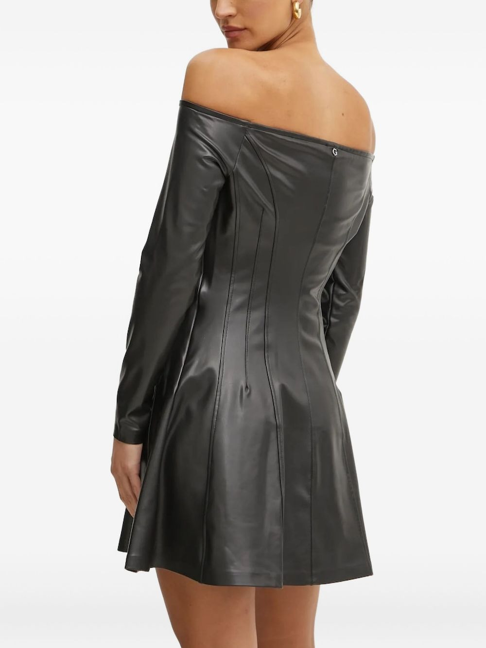 off-shoulder mini dress - 2