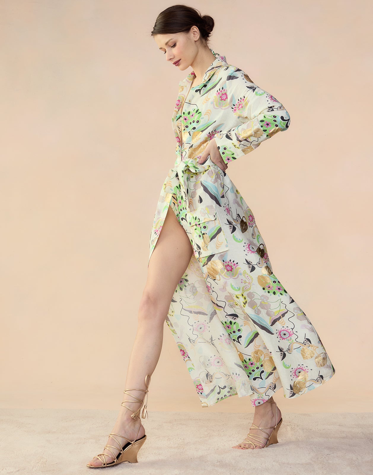Love Locket Linen Shirt Dress - 4