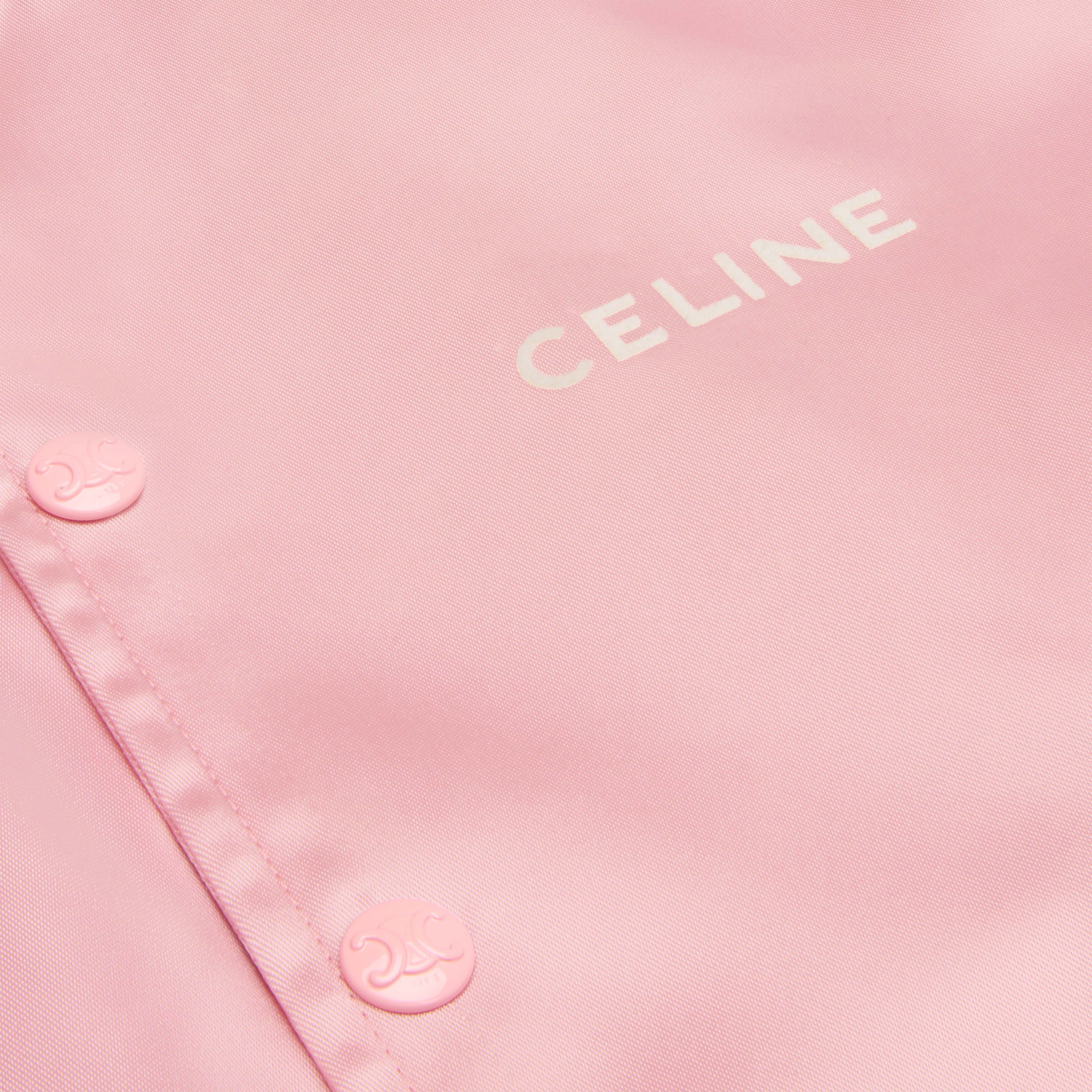 celine teddy jacket in satin-finish nylon - 4
