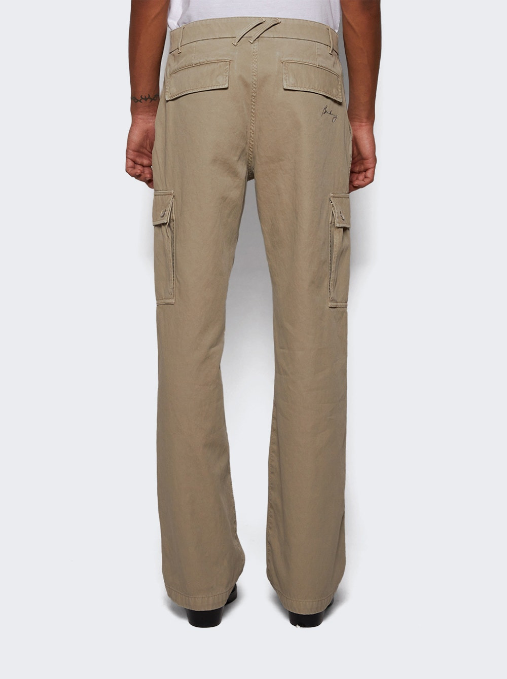 Gabardine Cargo Trousers Heron - 4