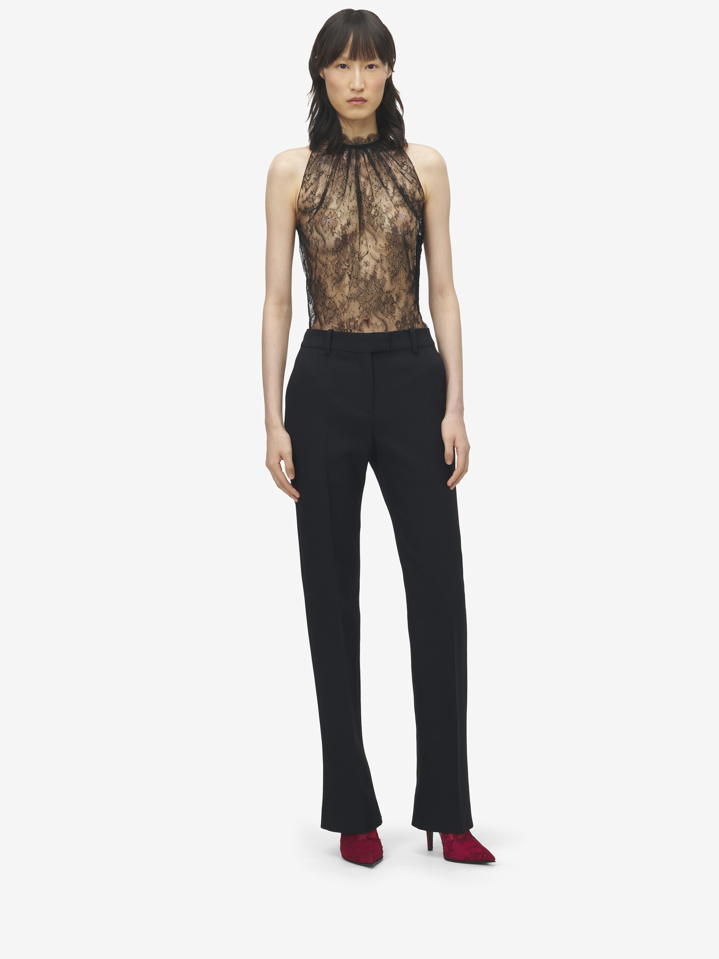 Wool Silk Tailored Trousers - 2