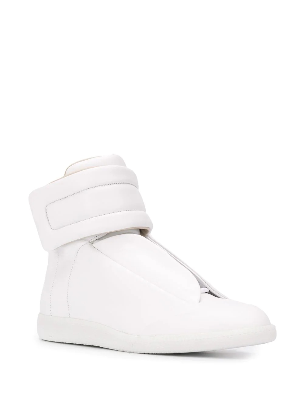 high-top leather sneakers - 2