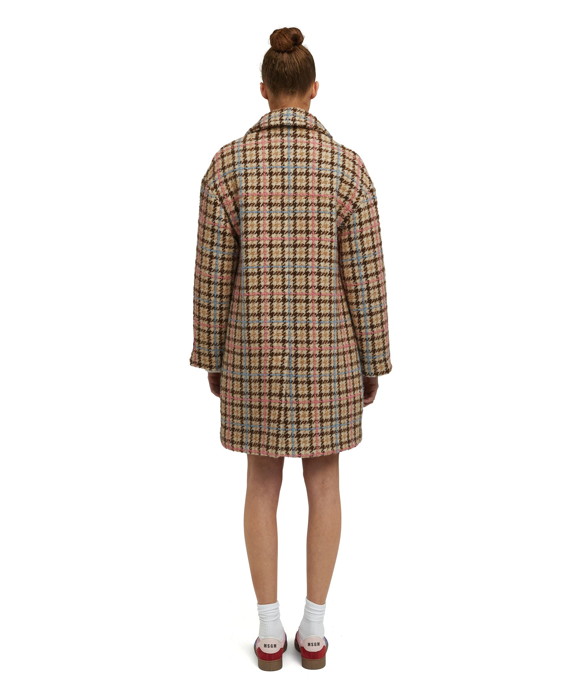 Blended wool coat with "Houndstooth Check" motif - 4