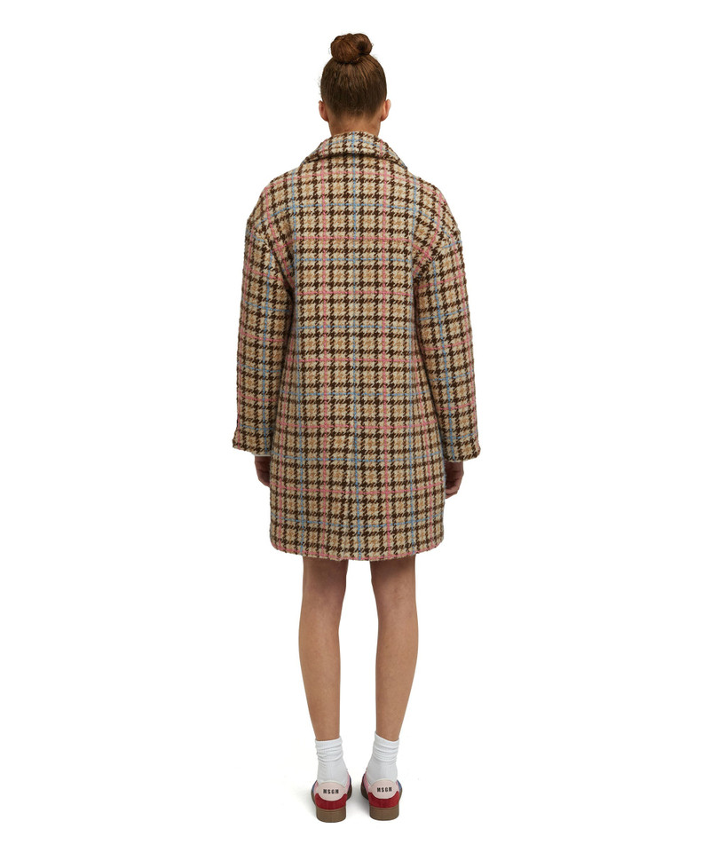 Blended wool coat with "Houndstooth Check" motif 4