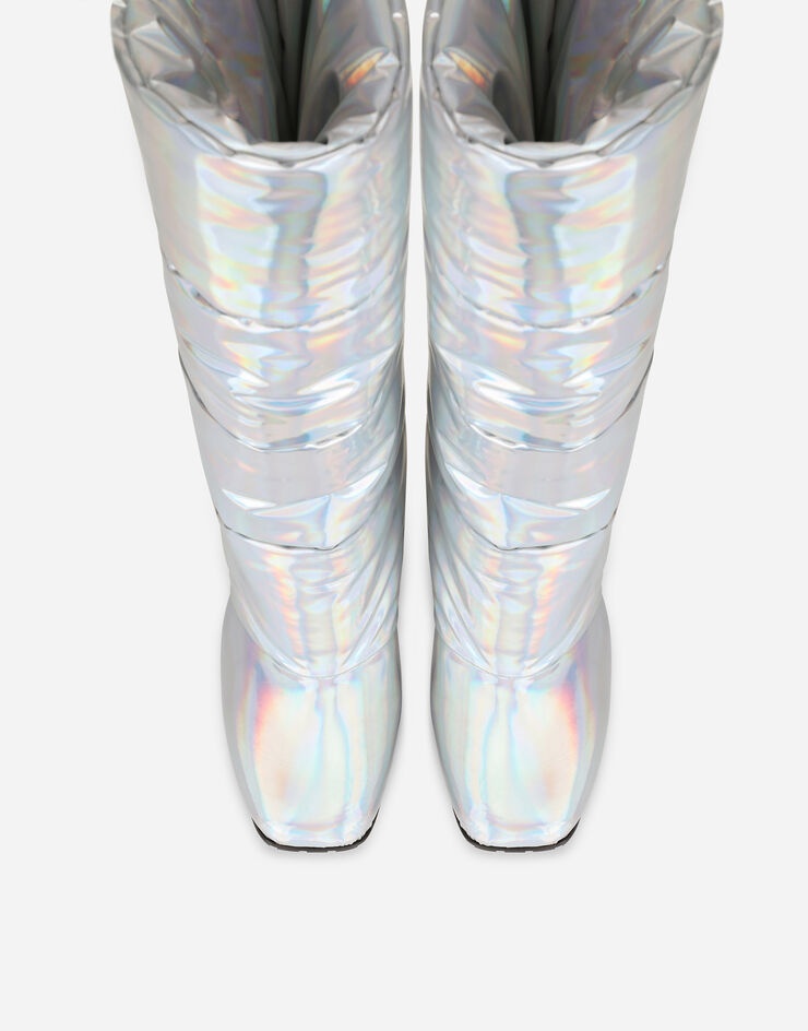 Holographic-effect fabric boots - 4