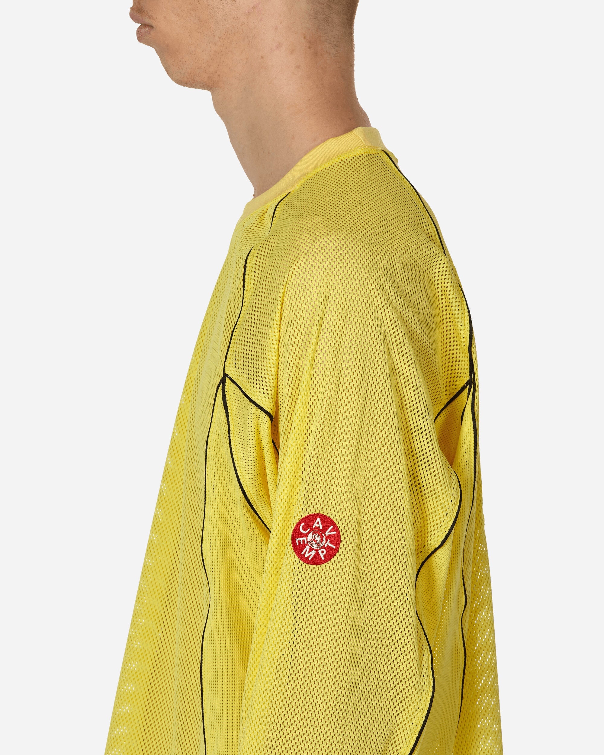 Cav Empt Mesh Raglan Colour Longsleeve T-Shirt Yellow
