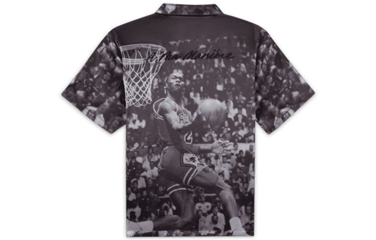 Men's Jordan x A Ma Manire Crossover Full Print Character Alphabet Printing Short Sleeve Asia Editio - 2
