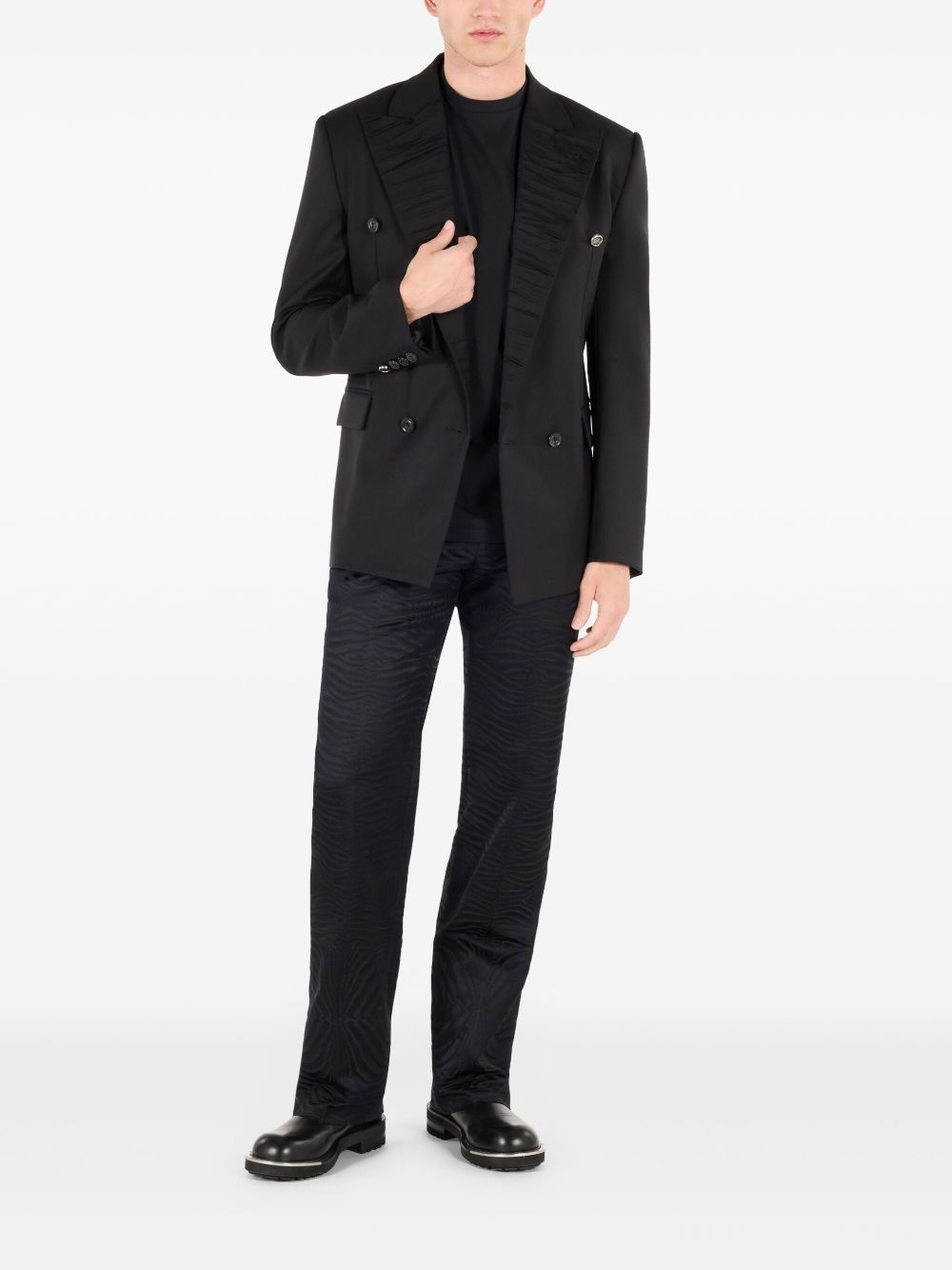 pleat-detail blazer - 2