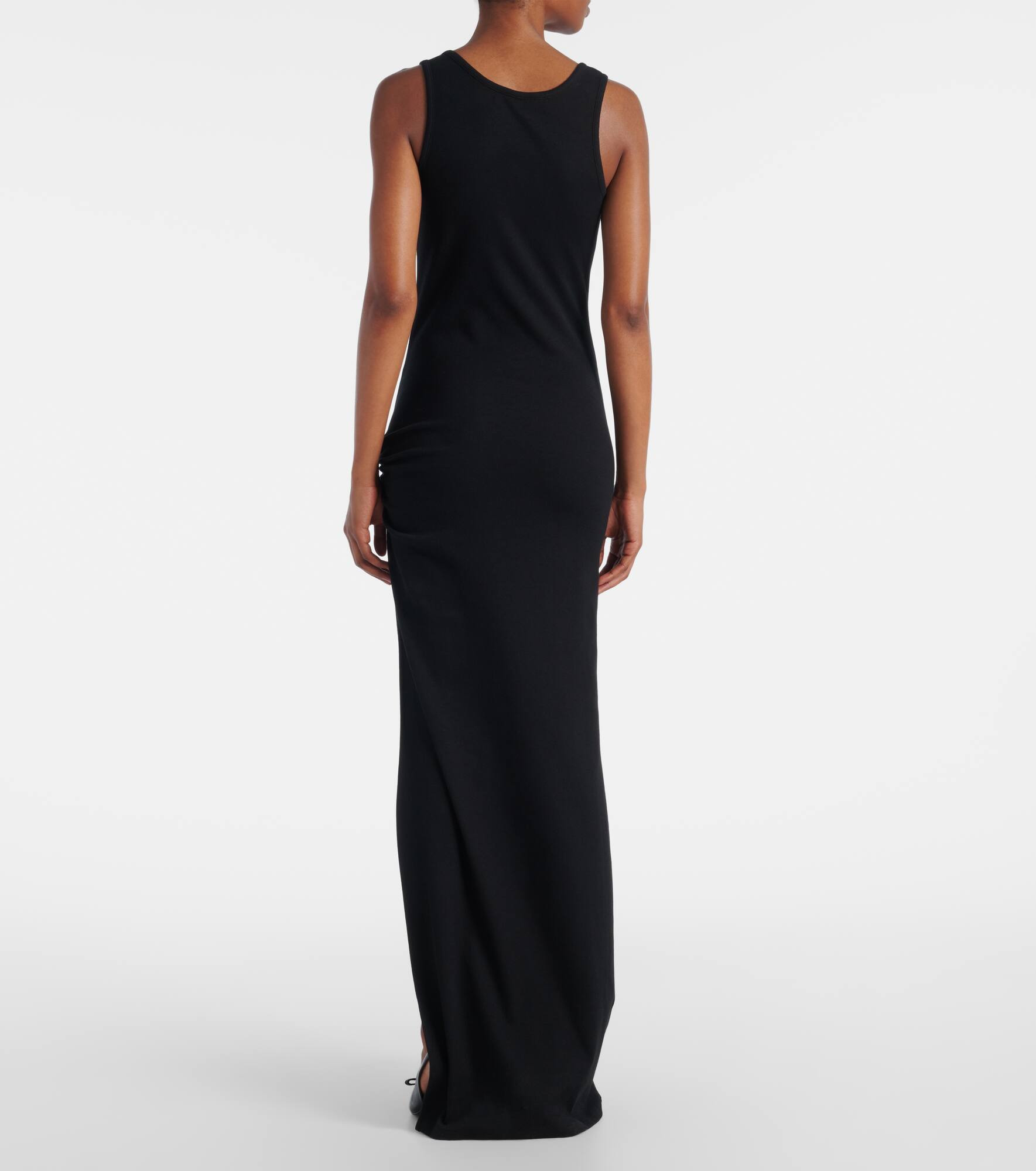 Safety Pin draped cotton-blend maxi dress - 3