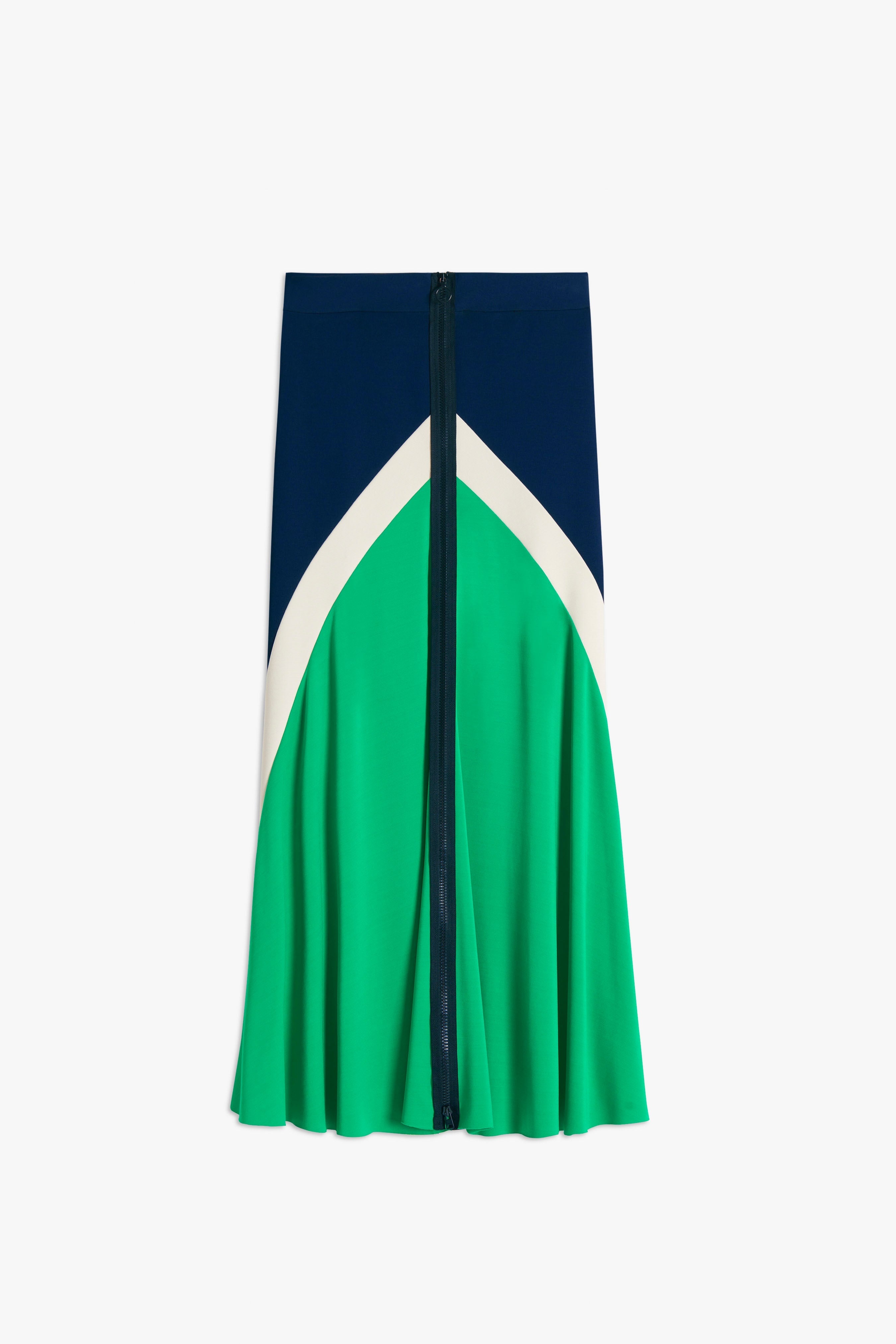 Tracksuit Skirt in Green-Dark Navy - 1