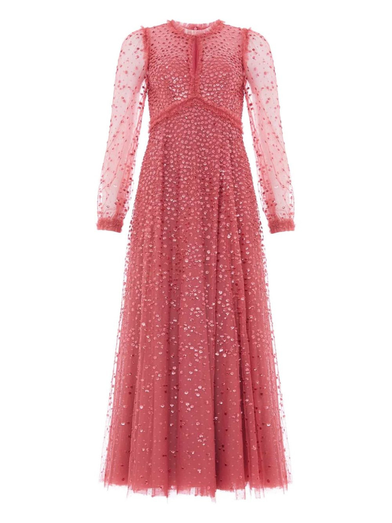 sequin-embellishment maxi dress 1