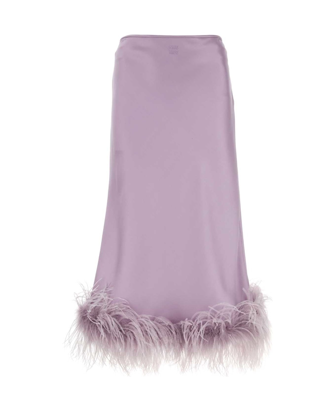 Lilac Satin Skirt - 1