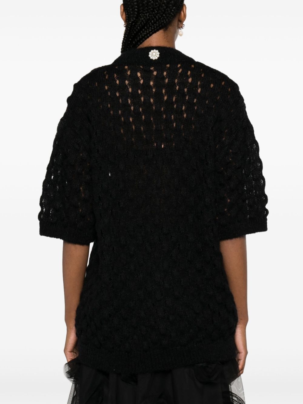 fisherman's knit short-sleeve top - 4