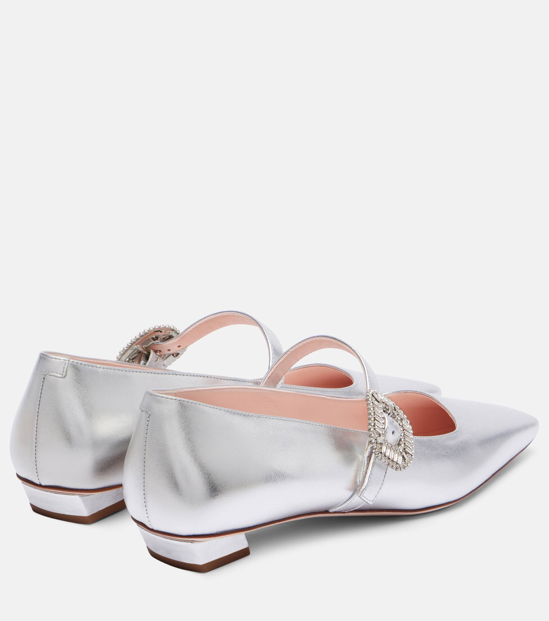 Belle Vivier 25 metallic leather ballet flats - 2