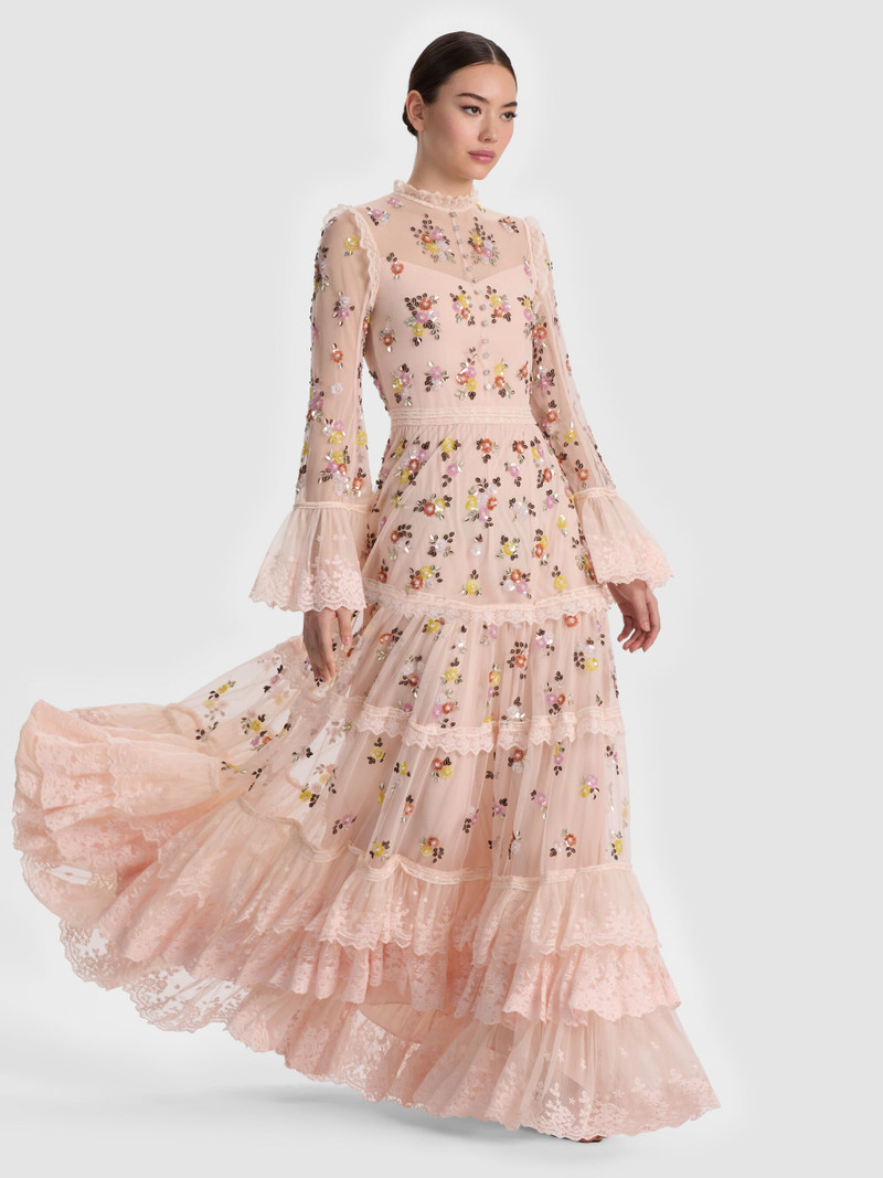 ALLEGRA EMBELLISHED LACE MAXI DRESS 2
