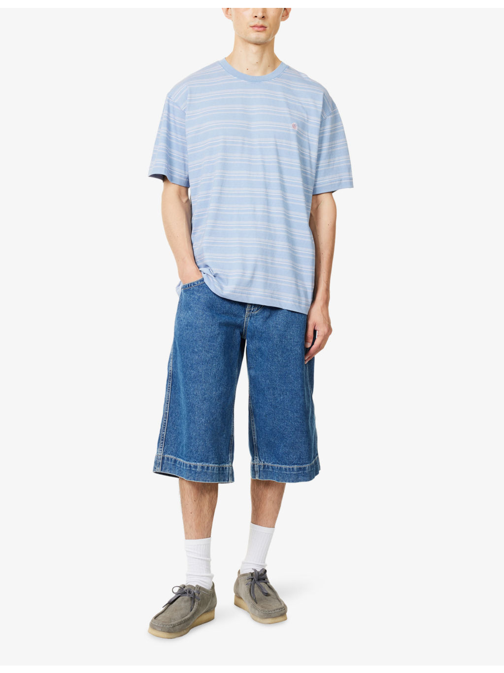 Brodine Striped-Print Cotton-Jersey T-Shirt - 2