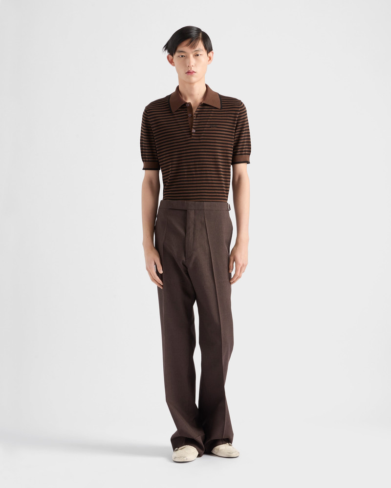 Prada Striped cotton polo shirt outlook