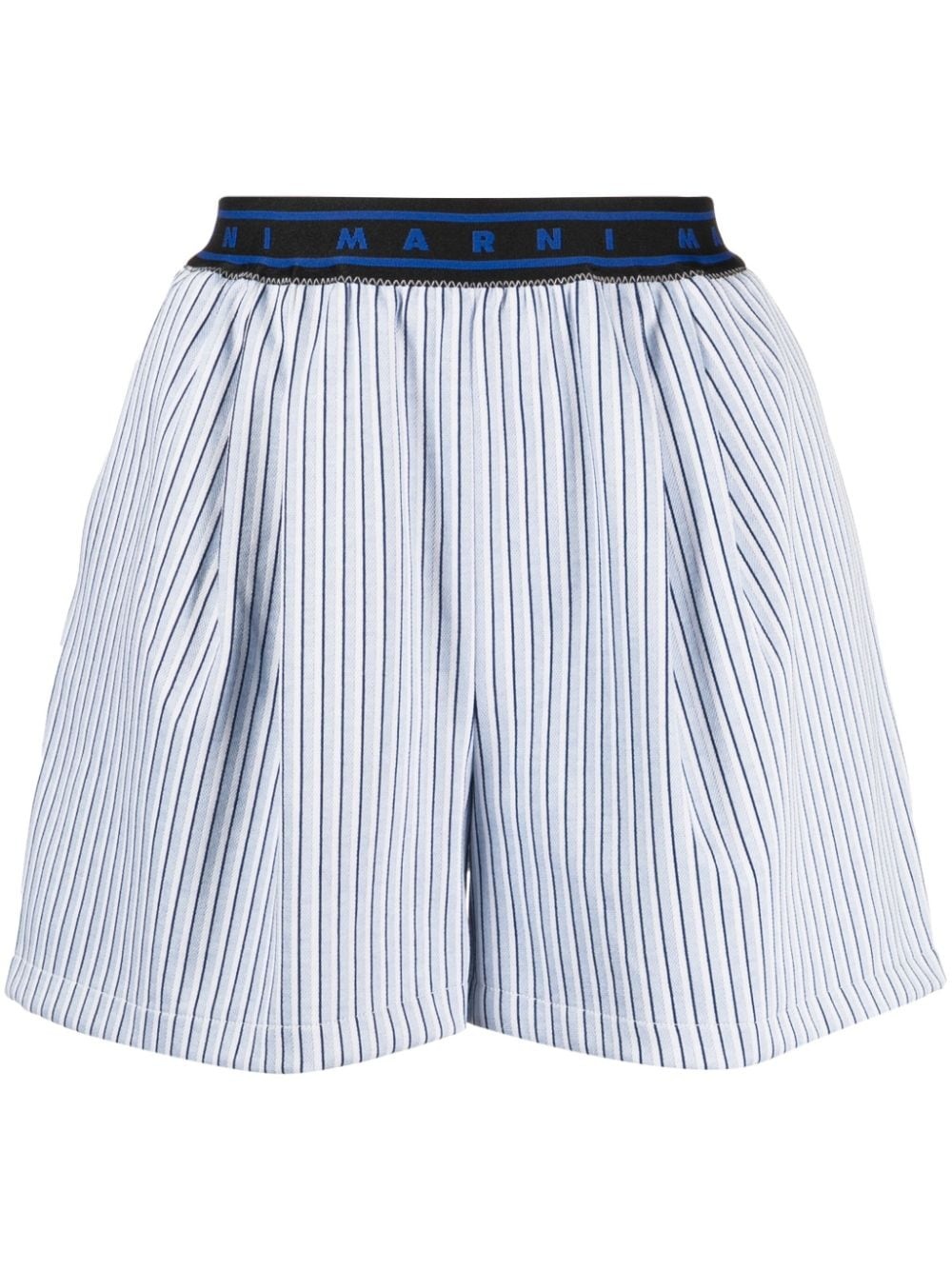 logo-waistband striped shorts - 1